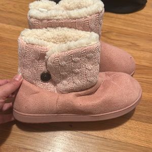 Plush house slippers